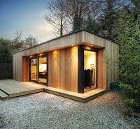 garden room in the night